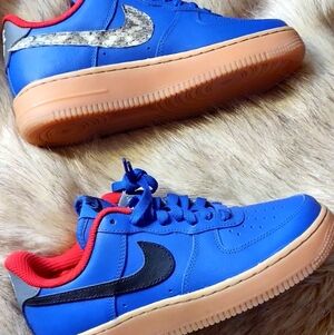 New Women's Air Force One sneakers Sz 6.5 animal print python snake